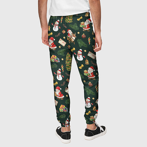 Мужские брюки Новогодняя встреча / 3D-принт – фото 4