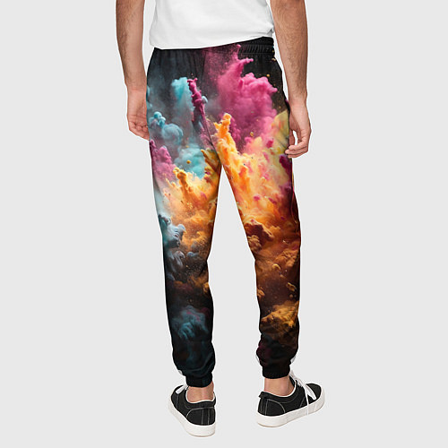 Мужские брюки Яркий цветовой взрыв / 3D-принт – фото 4