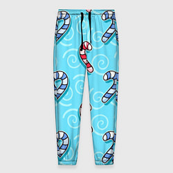 Мужские брюки Новогодний леденец трость