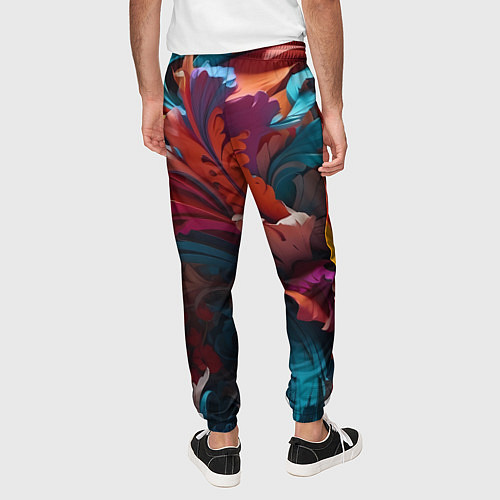 Мужские брюки Красивый яркий узорчик / 3D-принт – фото 4