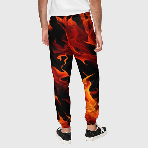 Мужские брюки Пламя в темноте / 3D-принт – фото 4