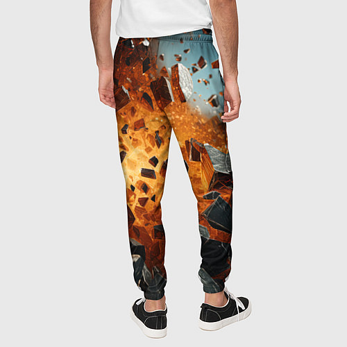 Мужские брюки Большой взрыв камней / 3D-принт – фото 4