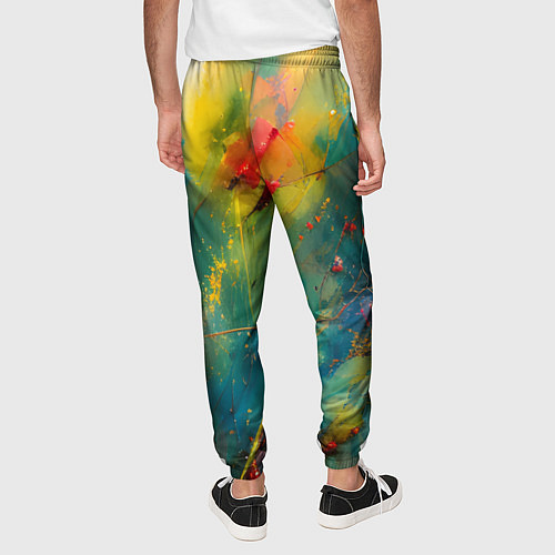 Мужские брюки Абстрактные мазки краски / 3D-принт – фото 4