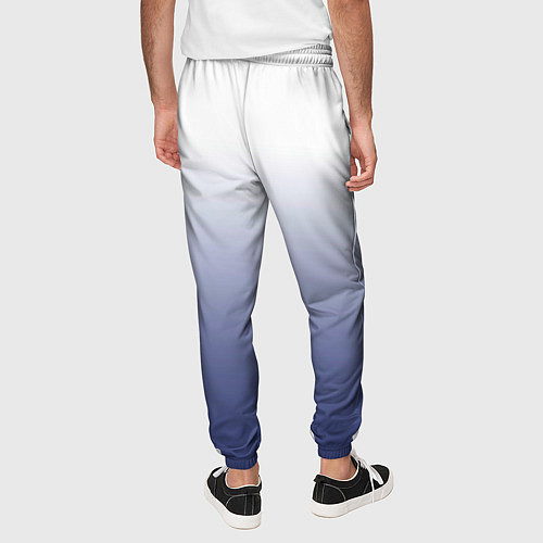Мужские брюки Туманный градиент бело-синий / 3D-принт – фото 4