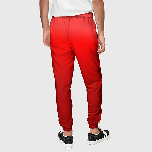 Мужские брюки Кроваво-красный градиент / 3D-принт – фото 4