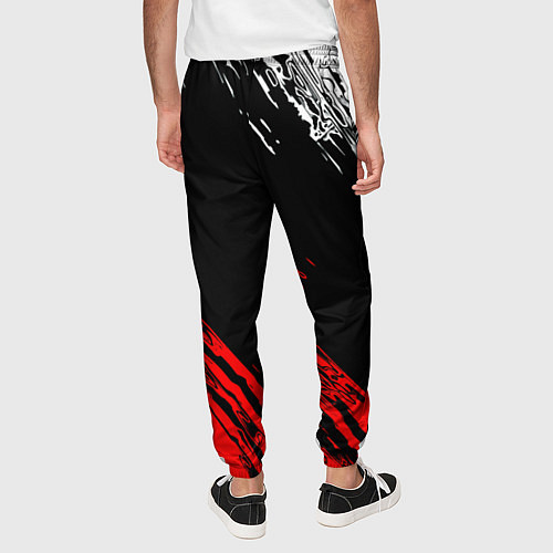 Мужские брюки ФК Манчестер Юнайтед спортивные краски / 3D-принт – фото 4