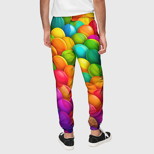 Мужские брюки Радужные пупырки / 3D-принт – фото 4