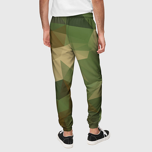 Мужские брюки Камуфляжный геометрический паттерн / 3D-принт – фото 4