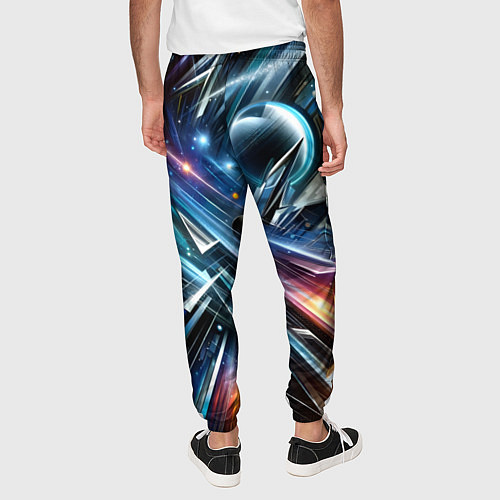 Мужские брюки Космос - футуризм / 3D-принт – фото 4