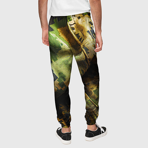 Мужские брюки Реалистичный камуфляж на ткани / 3D-принт – фото 4