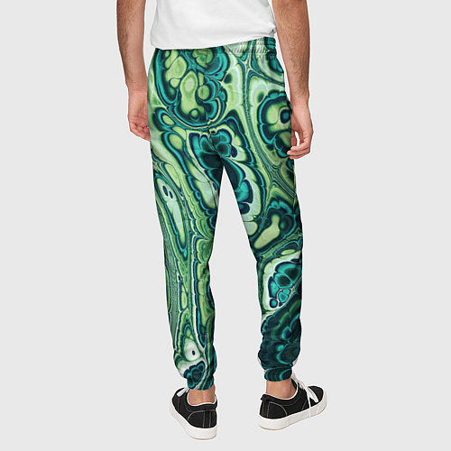 Мужские брюки Абстрактный разноцветный узор / 3D-принт – фото 4