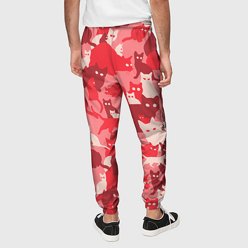 Мужские брюки Розовый кошачий комуфляж / 3D-принт – фото 4
