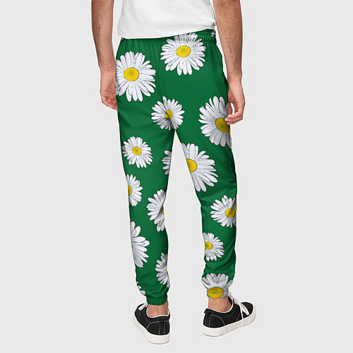 Мужские брюки Ромашки поле из цветов / 3D-принт – фото 4