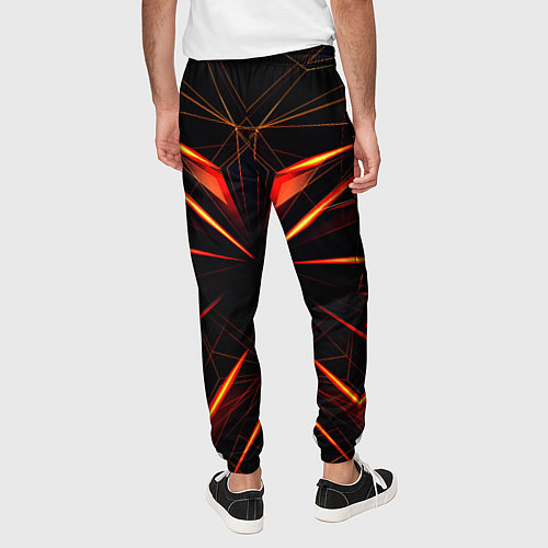 Мужские брюки Оранжевый хрусталь / 3D-принт – фото 4