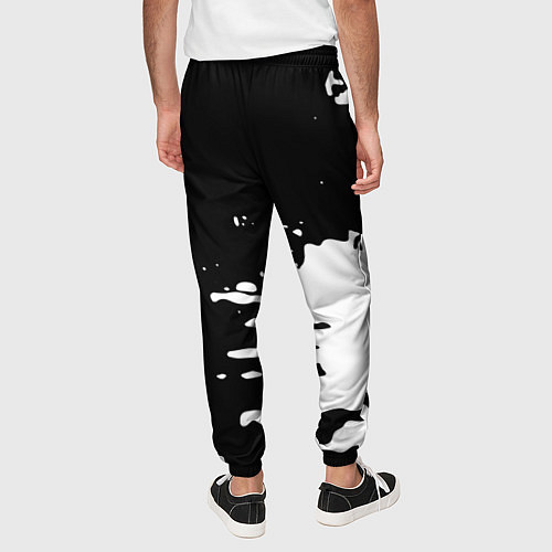 Мужские брюки Ювентус спорт краски текстура / 3D-принт – фото 4