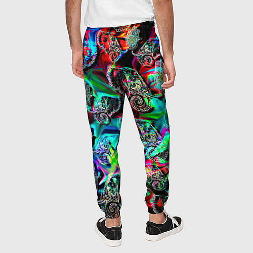 Мужские брюки Слоники в орнаменте / 3D-принт – фото 4