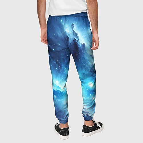 Мужские брюки Космический голубой пейзаж / 3D-принт – фото 4