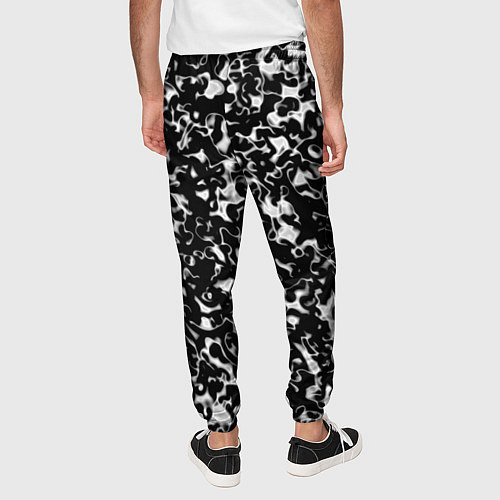 Мужские брюки Черный жидкий металл / 3D-принт – фото 4