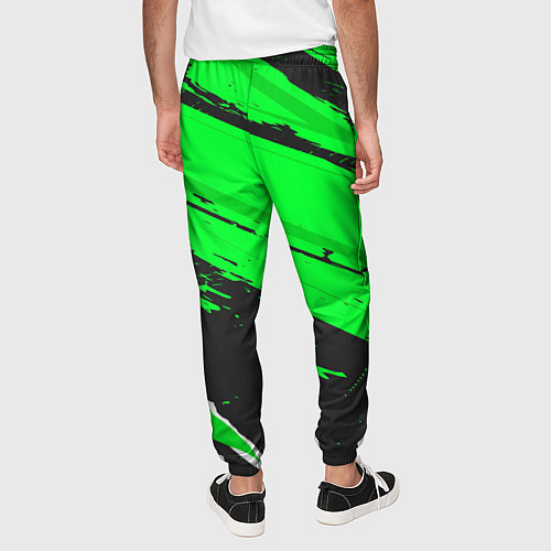 Мужские брюки Lyon sport green / 3D-принт – фото 4