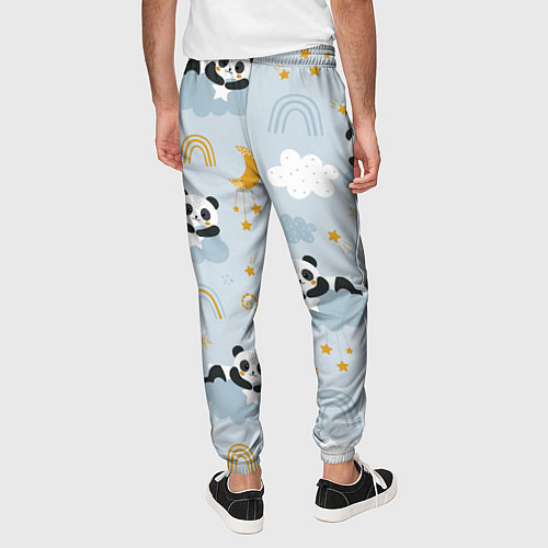 Мужские брюки Панда на облаках / 3D-принт – фото 4