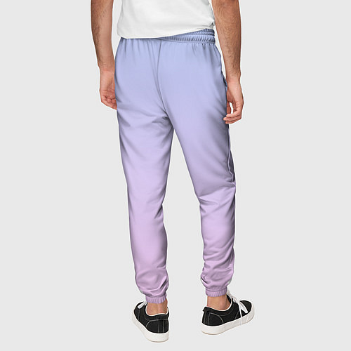 Мужские брюки Градиент лавандовый / 3D-принт – фото 4