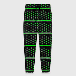 Мужские брюки Зелёные круги и полосы