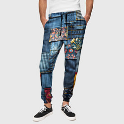 Брюки на резинке мужские Значок адвоката на джинсах, цвет: 3D-принт — фото 2