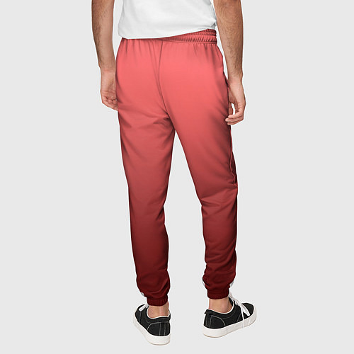 Мужские брюки Оттенок розовый антик градиент / 3D-принт – фото 4