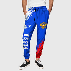 Брюки на резинке мужские Триколор и герб России, цвет: 3D-принт — фото 2