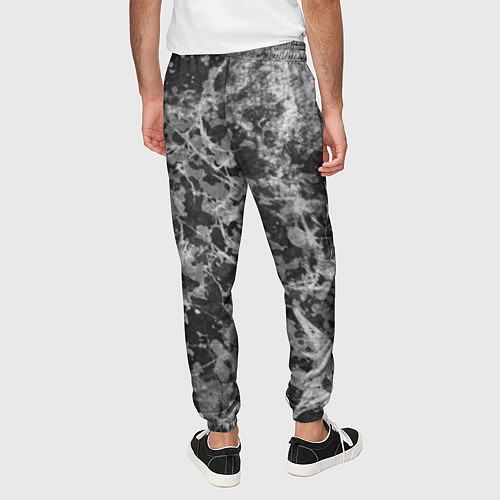 Мужские брюки Абстракция - серый антрацит / 3D-принт – фото 4