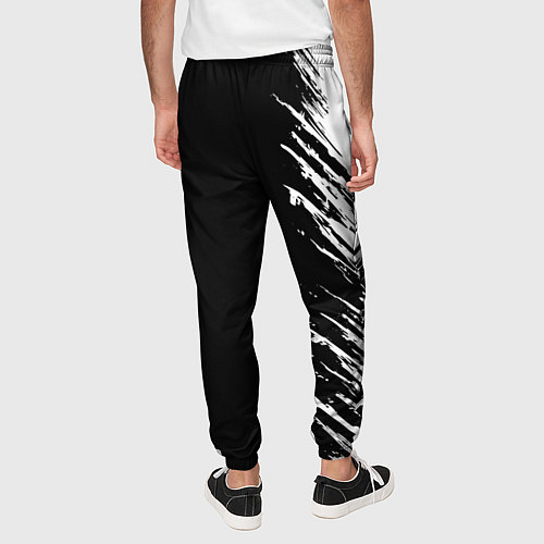 Мужские брюки Самурай штрихи - киберпанк 2077 / 3D-принт – фото 4