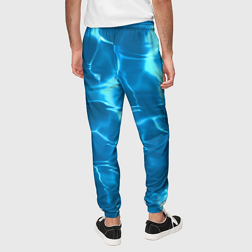Мужские брюки Водная гладь текстура / 3D-принт – фото 4