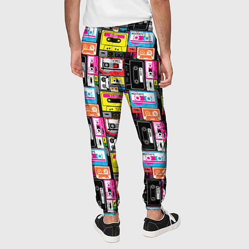 Мужские брюки Цветные аудиокассеты / 3D-принт – фото 4