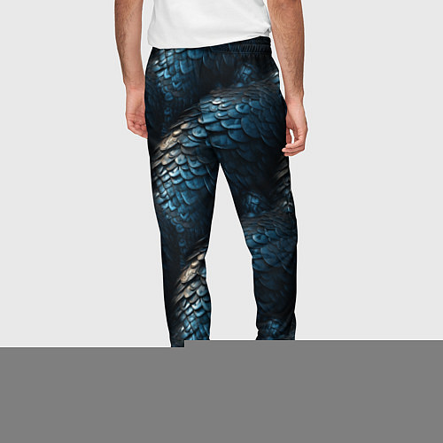 Мужские брюки Синяя стальная броня / 3D-принт – фото 4