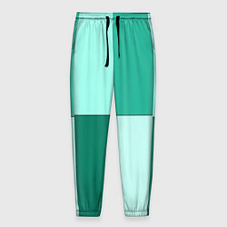 Мужские брюки Геометричный зелёный и мятный