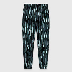 Мужские брюки Тёмный бирюзовый паттерн полосочки