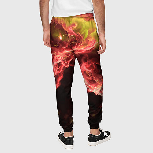 Мужские брюки Адское пламя инферно - inferno flame / 3D-принт – фото 4