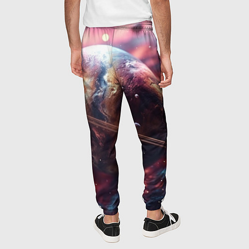 Мужские брюки Объемный космос и планеты / 3D-принт – фото 4
