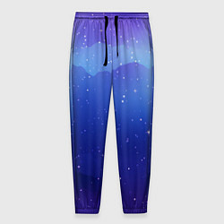 Мужские брюки Синий космос и звезды