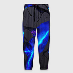 Мужские брюки Темный синий неон из разлома плит