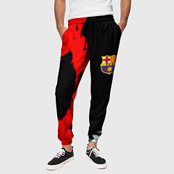 Брюки на резинке мужские Barcelona fc краски спорт, цвет: 3D-принт — фото 2
