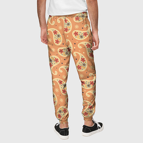 Мужские брюки Цветочный пейсли / 3D-принт – фото 4