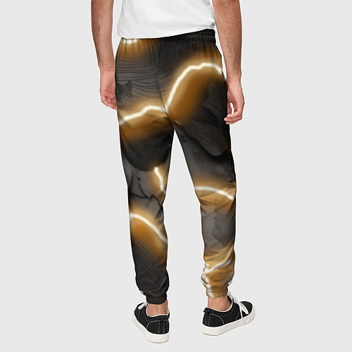 Мужские брюки Электрический удар молнии паттерн / 3D-принт – фото 4