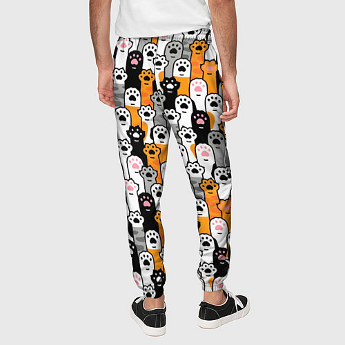 Мужские брюки Кошачьи лапы / 3D-принт – фото 4