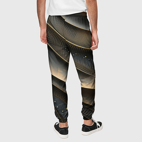 Мужские брюки Лакшери текстура с узорами / 3D-принт – фото 4