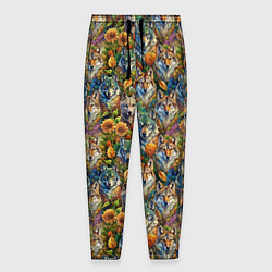 Мужские брюки Волки паттерн