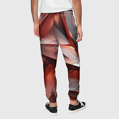 Мужские брюки Рубиновые пирамидки / 3D-принт – фото 4