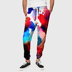 Брюки на резинке мужские Абстрактная акварельная композиция, цвет: 3D-принт — фото 2