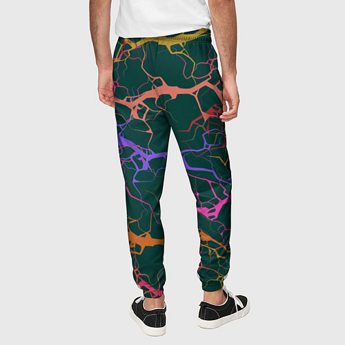 Мужские брюки Разряды на зеленом / 3D-принт – фото 4