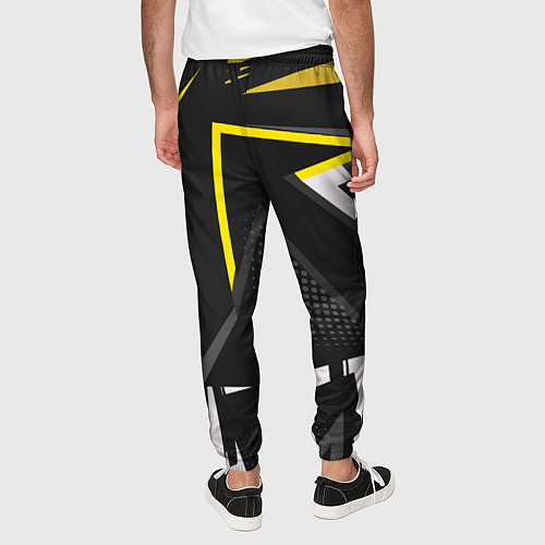 Мужские брюки Абстрактный узор с геометрической концепцией / 3D-принт – фото 4